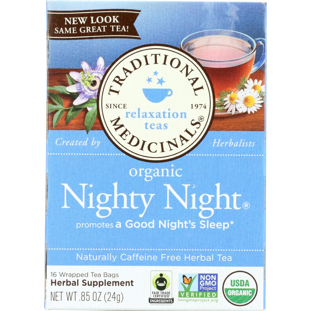 TRADITIONAL MEDICINALS: Organic Nighty Night Herbal Tea 16 Tea Bags, 0.85 oz