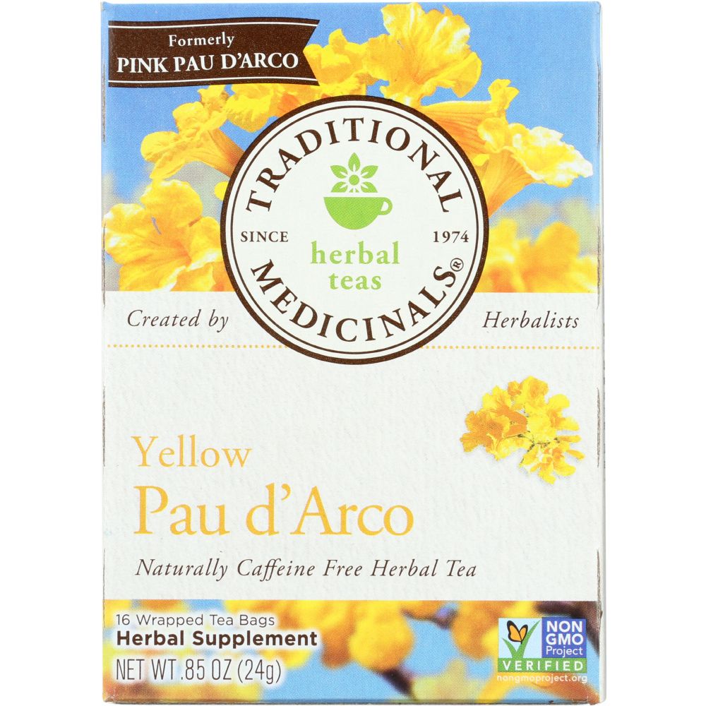 Traditional Medicinals Pau d'Arco Caffeine Free Herbal Tea 16 Tea Bags, 0.85 Oz