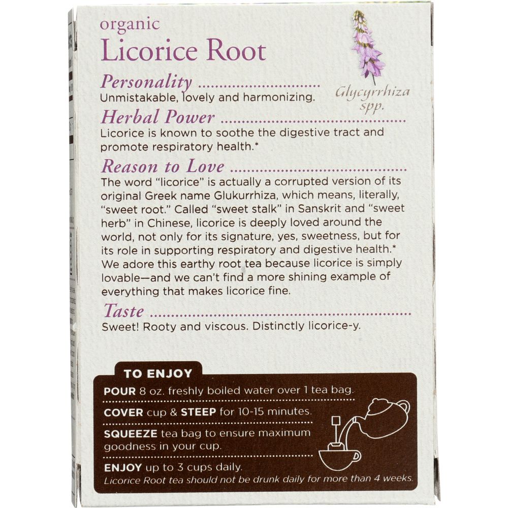 TRADITIONAL MEDICINALS: Organic Licorice Root Herbal Tea 16 tea bags, 0.85 oz