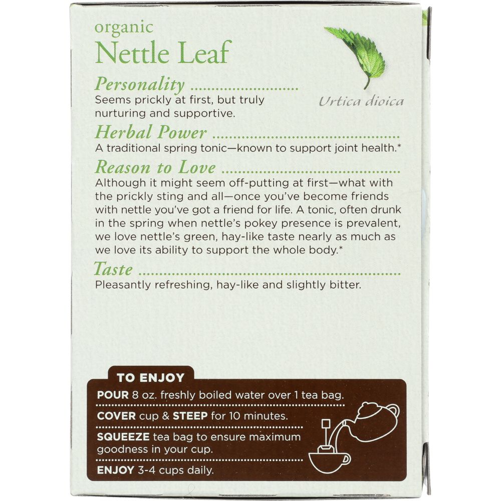 TRADITIONAL MEDICINALS: Organic Nettle Leaf Herbal Tea 16 Tea Bags, 1.13 oz