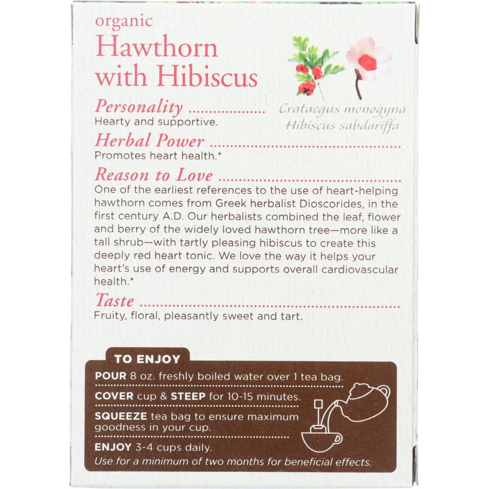 TRADITIONAL MEDICINALS: Tea Heart With Hawthorn, 16 bg