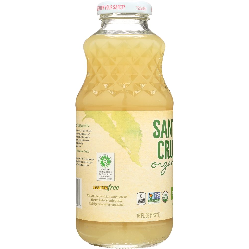 SANTA CRUZ: Organic Pure Lime Juice, 16 Oz