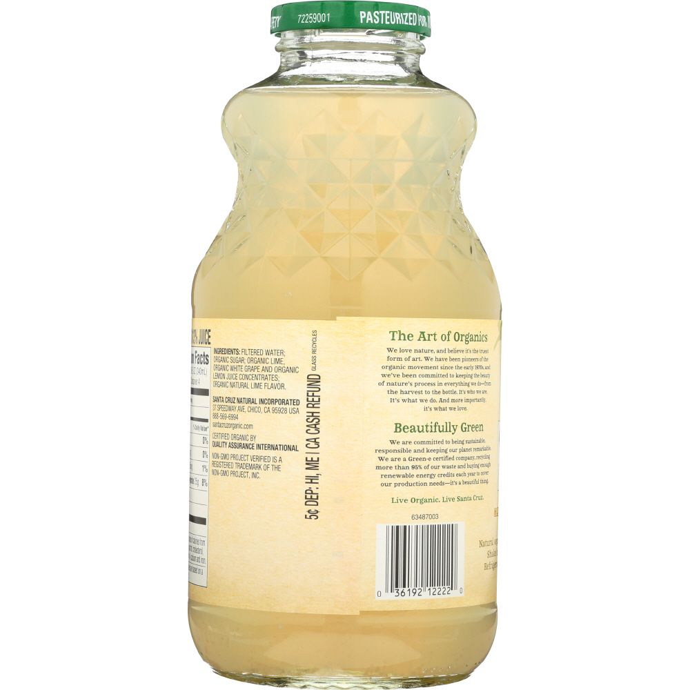 SANTA CRUZ: Organic Limeade Juice, 32 oz