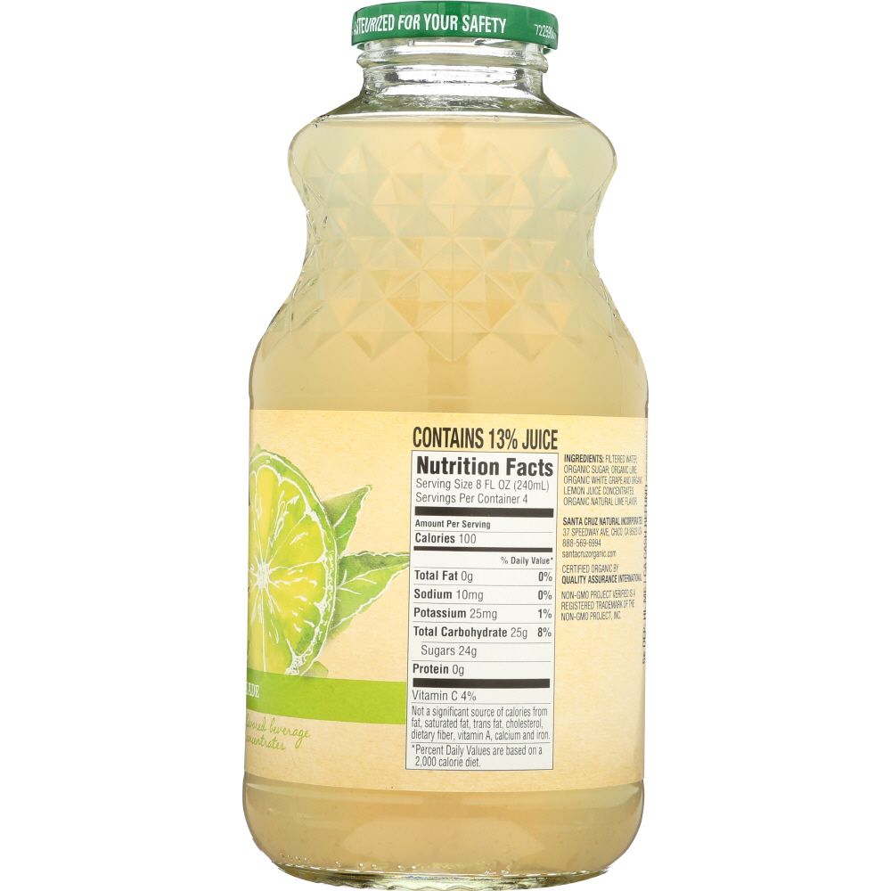 SANTA CRUZ: Organic Limeade Juice, 32 oz