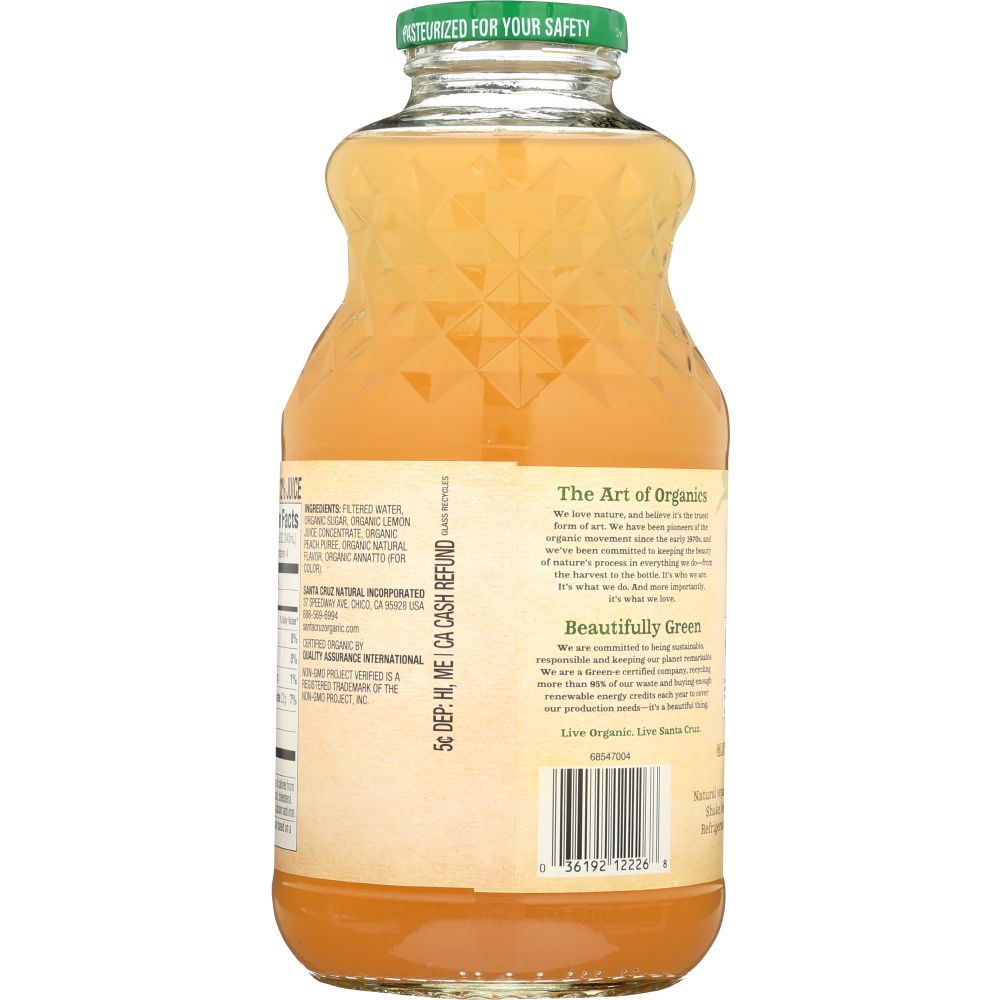 SANTA CRUZ: Organic Peach Lemonade, 32 Oz