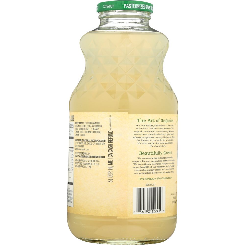 SANTA CRUZ: Organic Lemonade Juice, 32 Oz