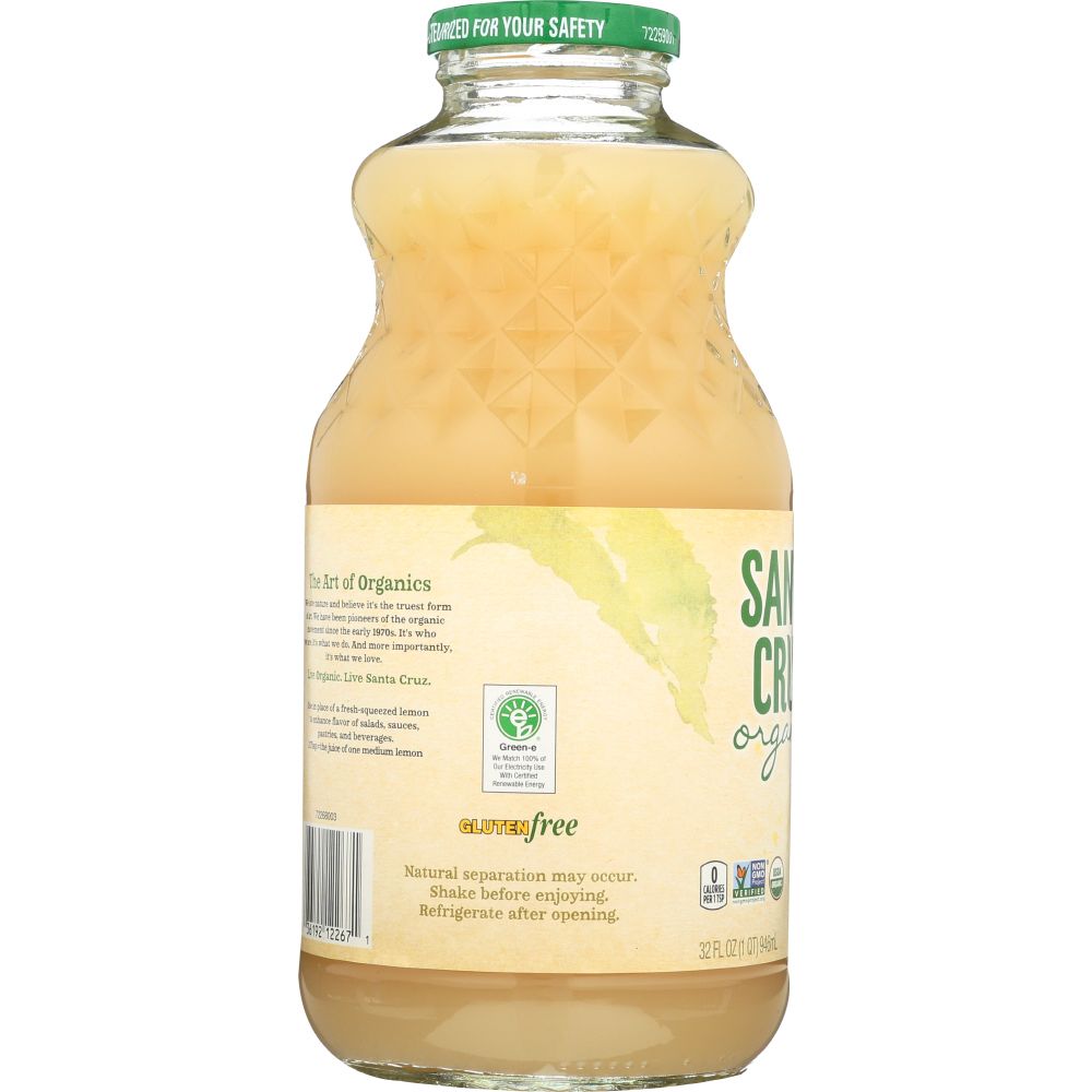 SANTA CRUZ: Organic Pure Lemon Juice, 32 oz