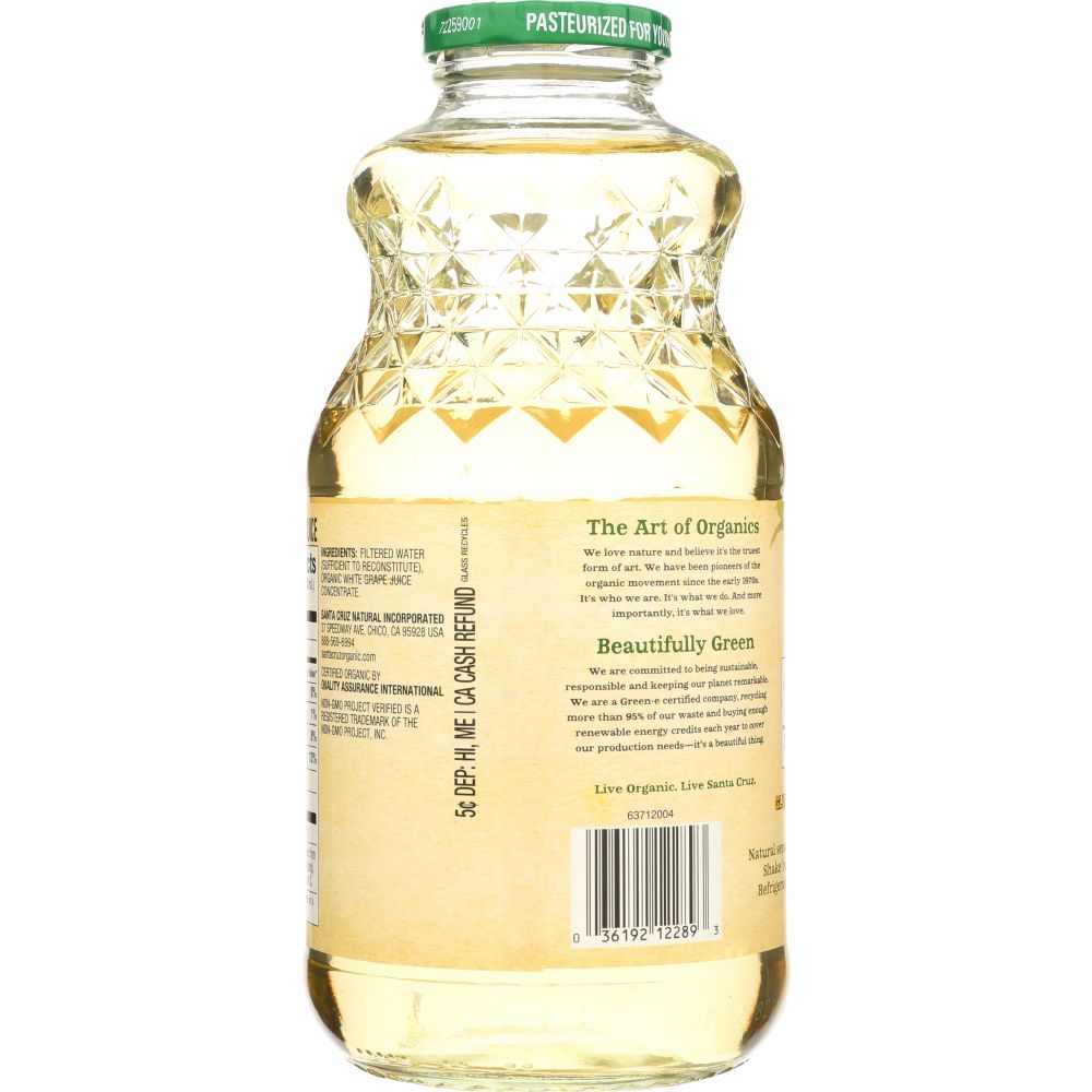 SANTA CRUZ: Organic White Grape Juice, 32 Oz