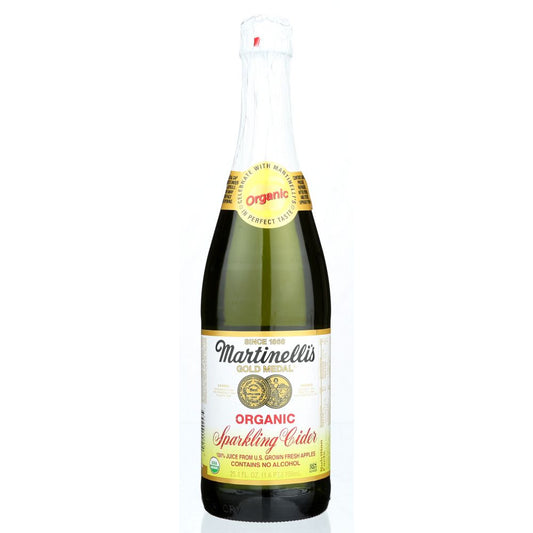 MARTINELLI: Organic Sparkling Cider Juice, 25.4 fo