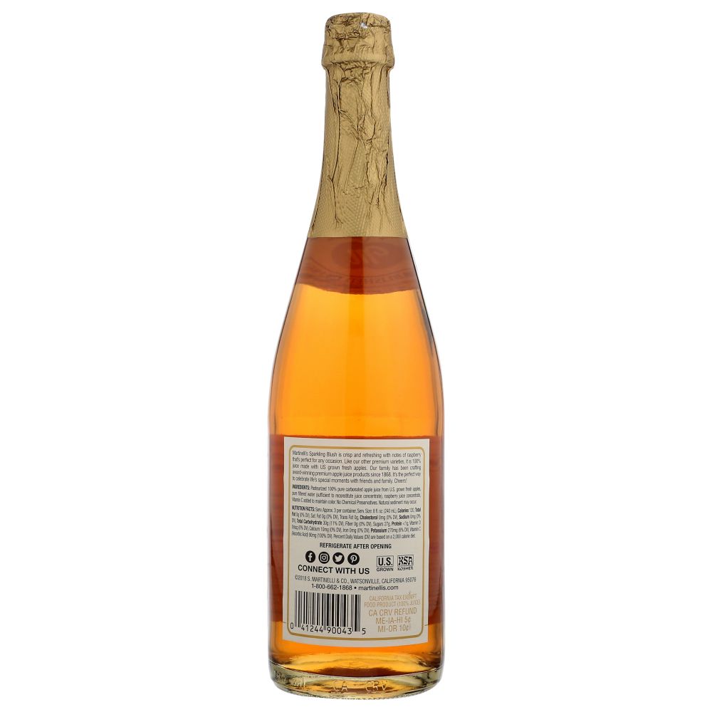 MARTINELLI'S: Sparkling Blush Juice, 25.40 fl oz