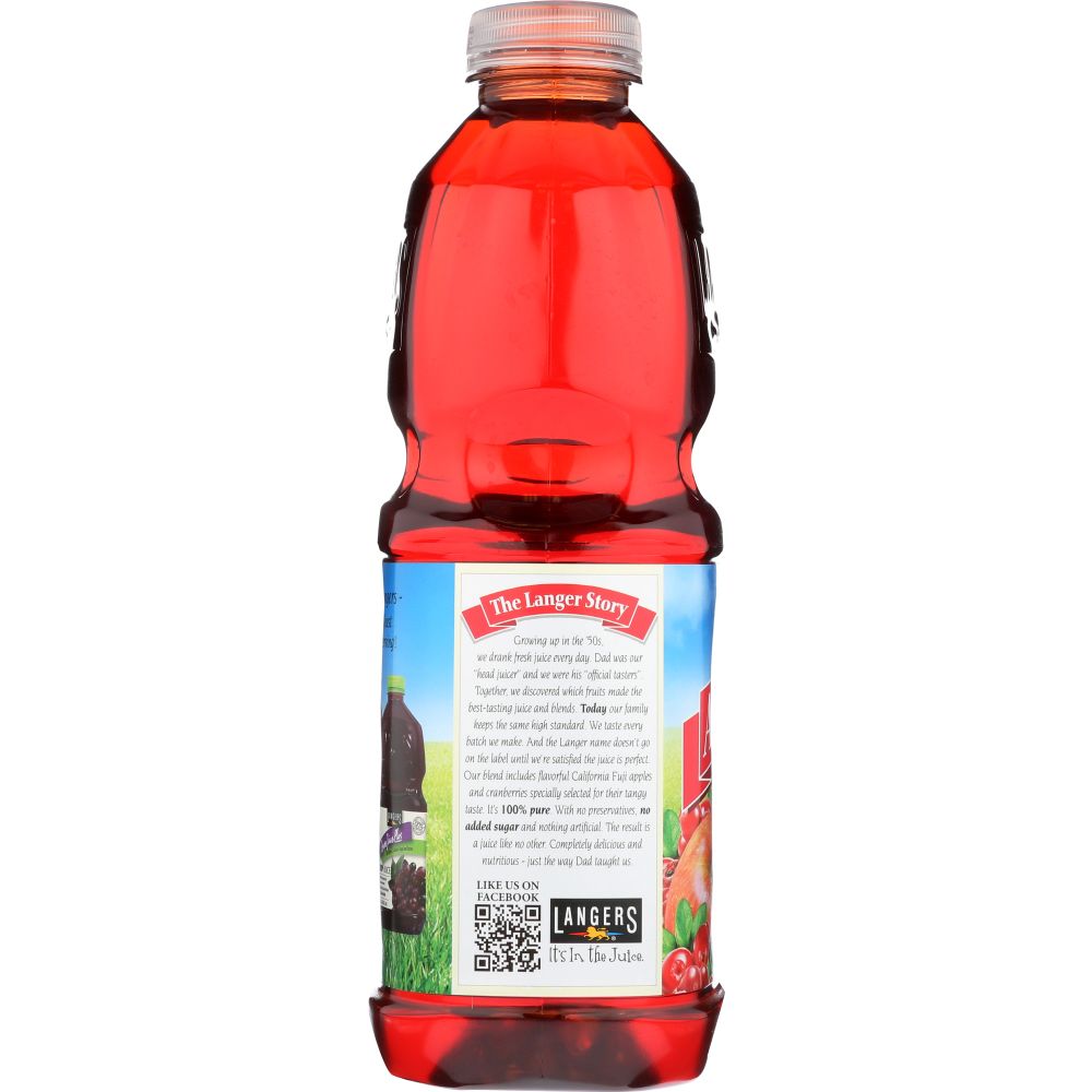 LANGERS: Juice 100% Apple Cranberry, 64 oz