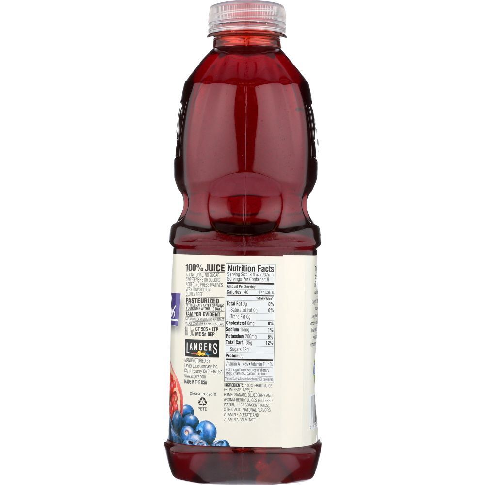 LANGERS: Juice Pomegranate Blueberry 100%, 64 fo