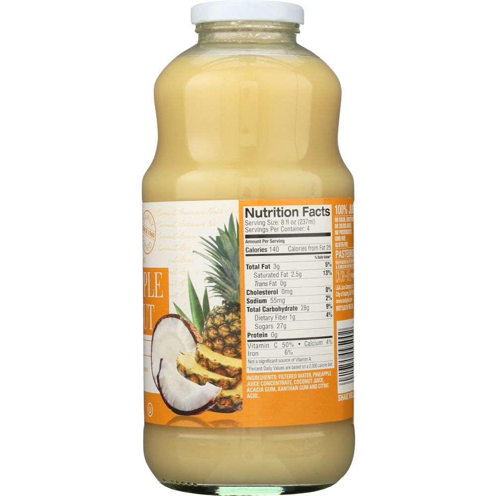 L & A: Pineapple Coconut Juice, 32 oz