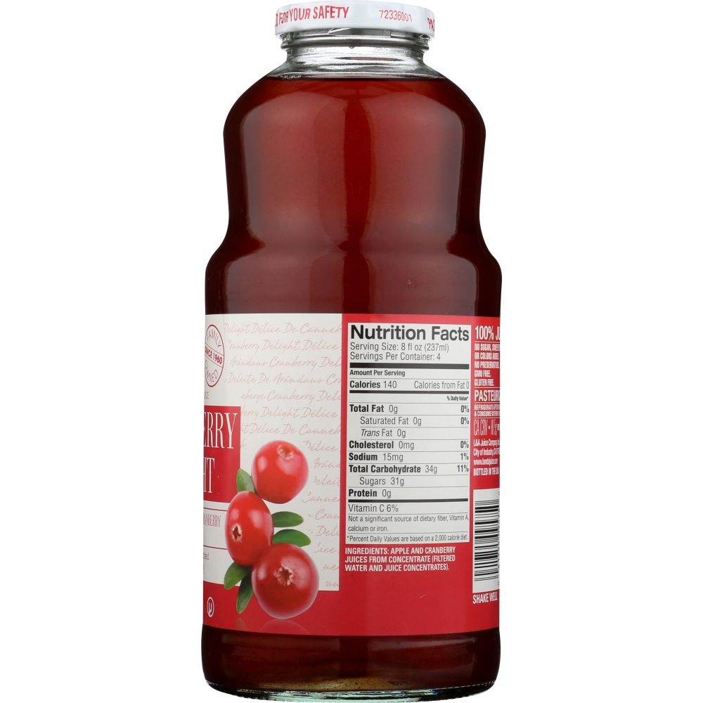 L & A JUICE: Cranberry Delight, 32 oz