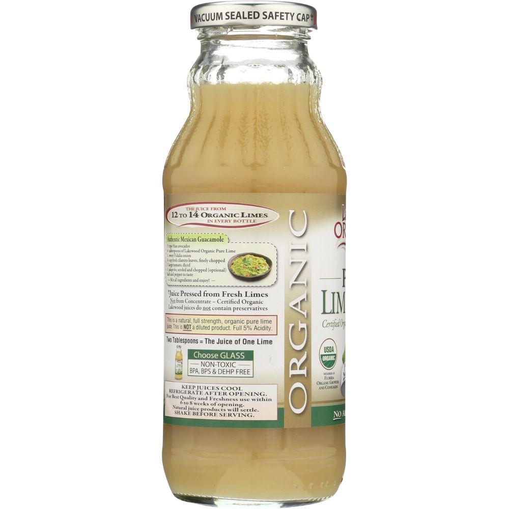 LAKEWOOD: Organic Pure Juice Lime, 12.5 oz