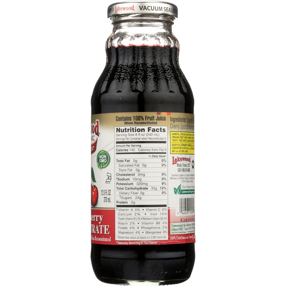 LAKEWOOD: Organic Juice Tart Cherry Concentrate, 12.5 oz