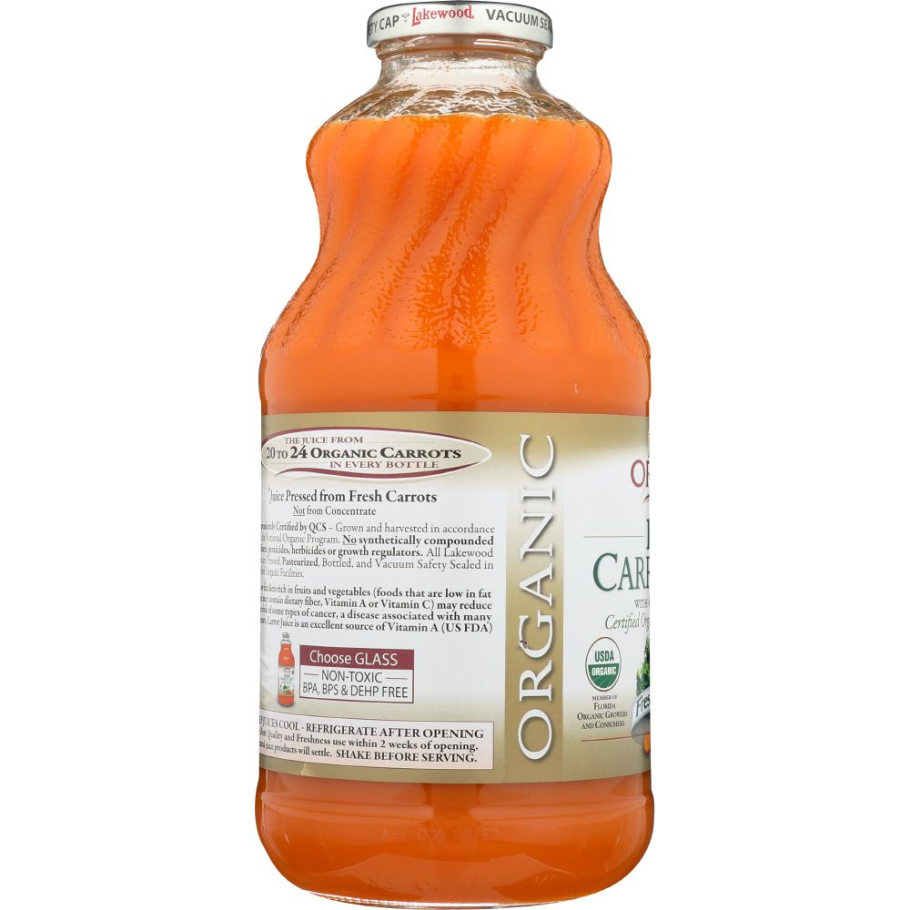 LAKEWOOD ORGANIC: Pure Carrot Juice, 32 oz