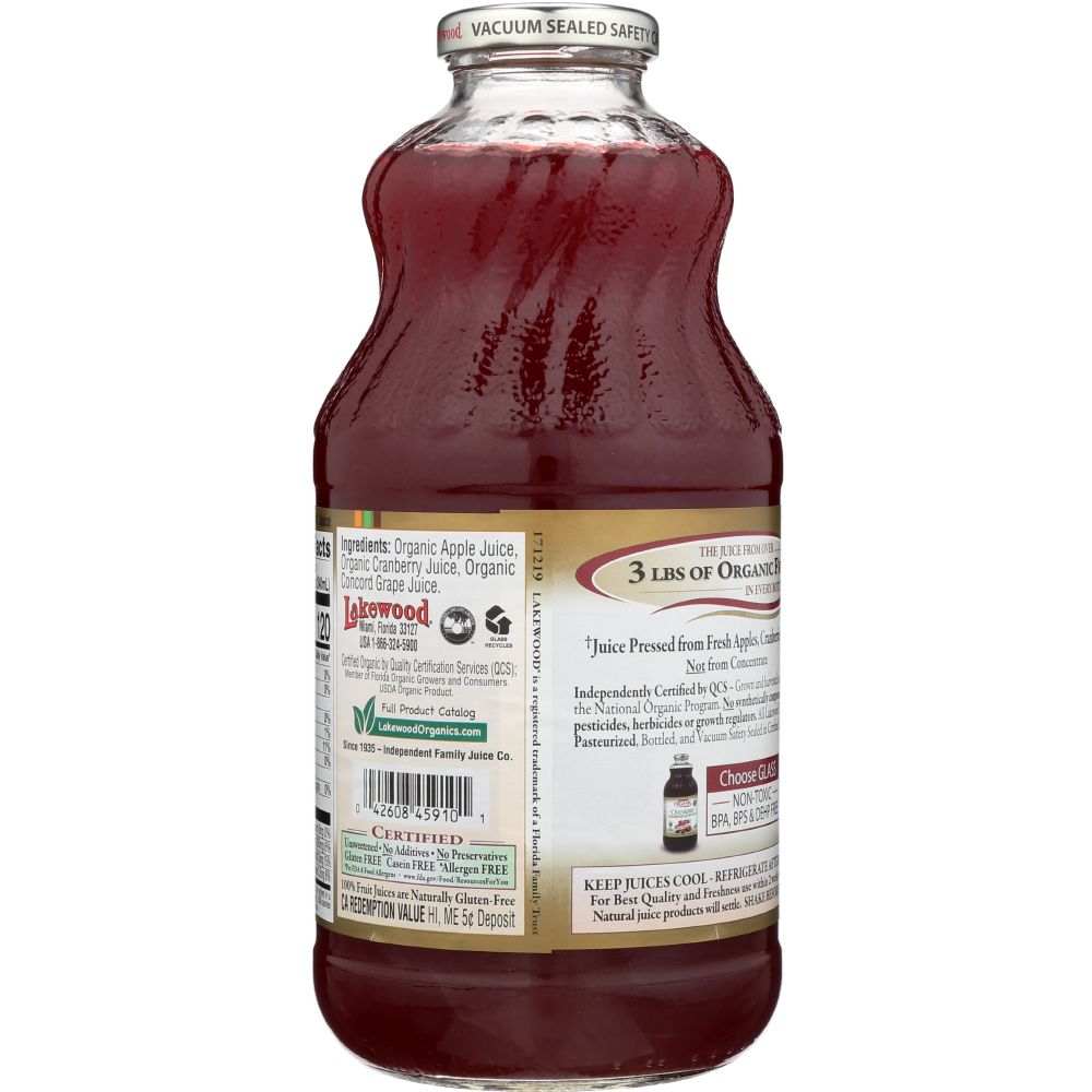 LAKEWOOD ORGANIC: Cranberry Juice Blend, 32 oz