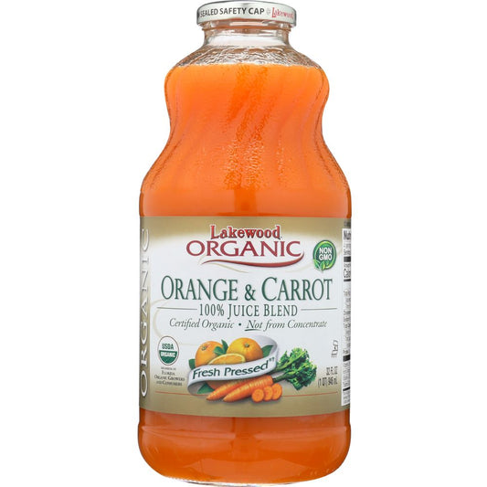 LAKEWOOD: Organic Orange & Carrot Juice, 32 Oz