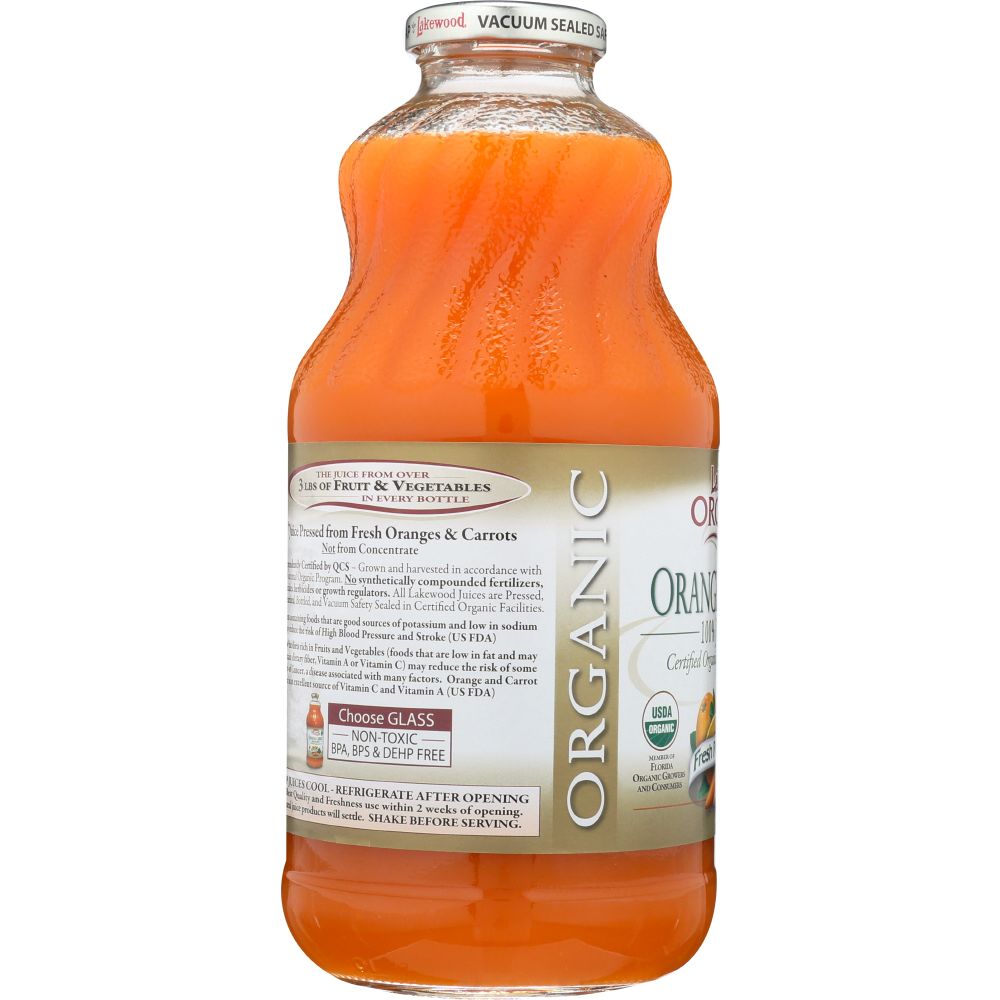 LAKEWOOD: Organic Orange & Carrot Juice, 32 Oz