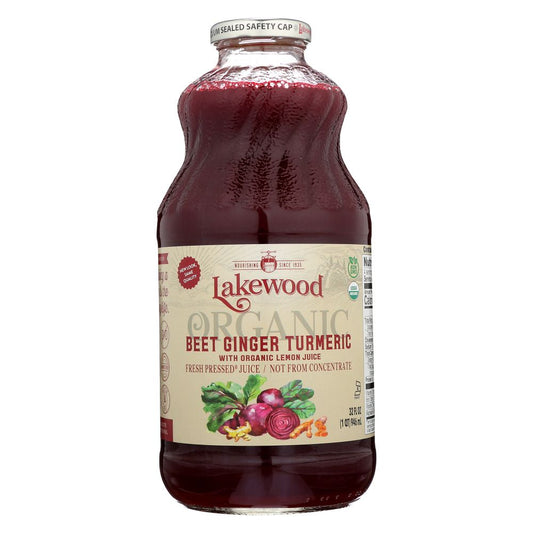 LAKEWOOD: Organic Beet Ginger Turmeric Juice, 32 fl oz