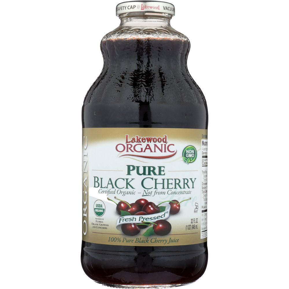 LAKEWOOD: Organic Pure Black Cherry Juice, 32 oz