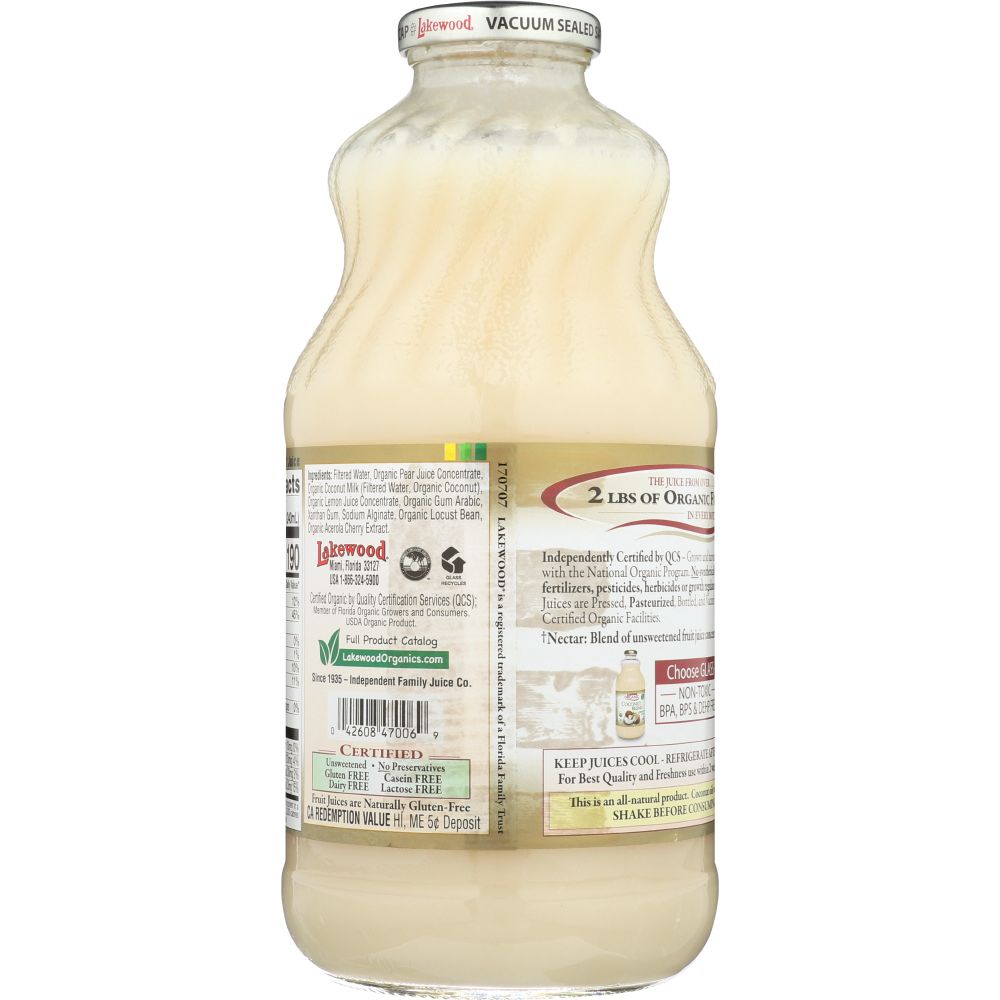 LAKEWOOD: Organic Coconut Juice, 32 oz