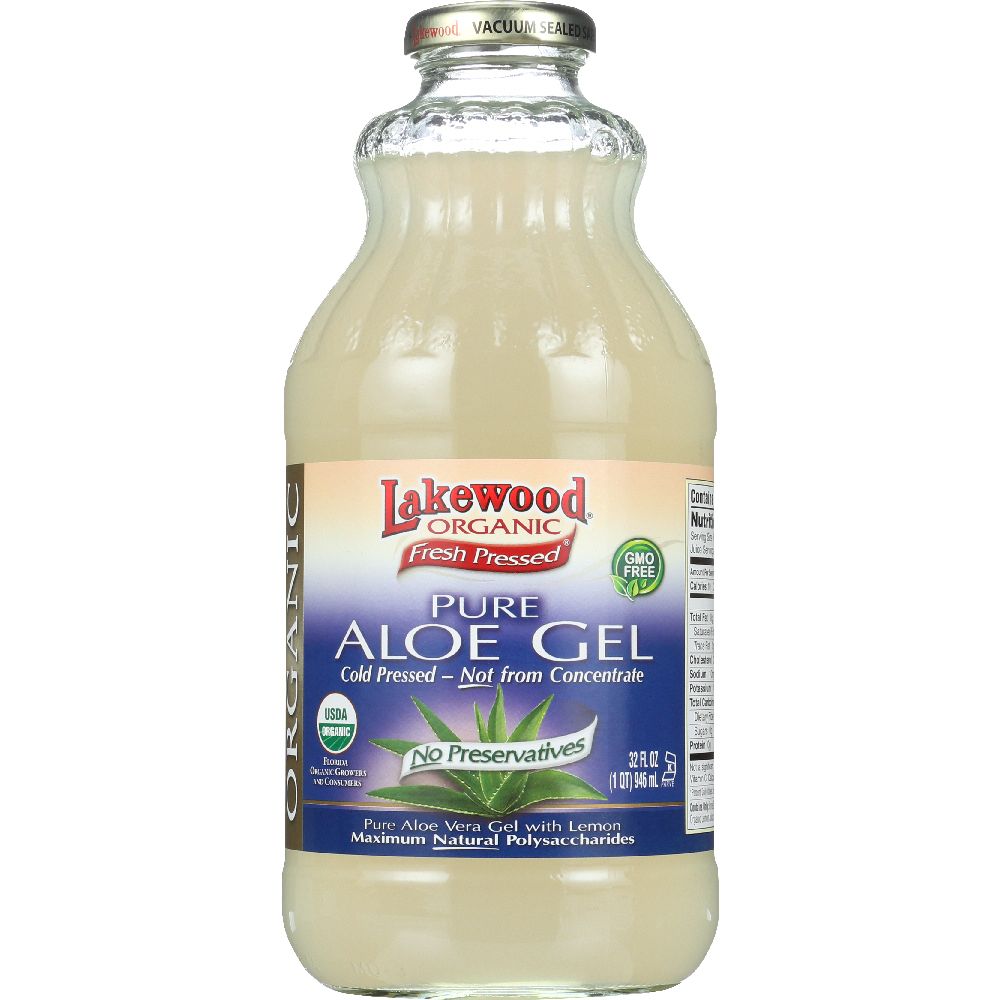 LAKEWOOD: Organic Pure Aloe Gel, 32 oz