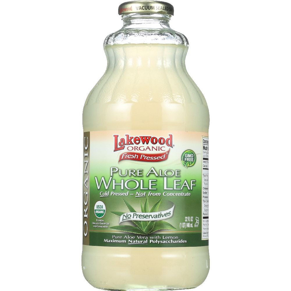 LAKEWOOD: Organic Fresh Pressed Pure Aloe Whole Leaf Juice, 32 oz