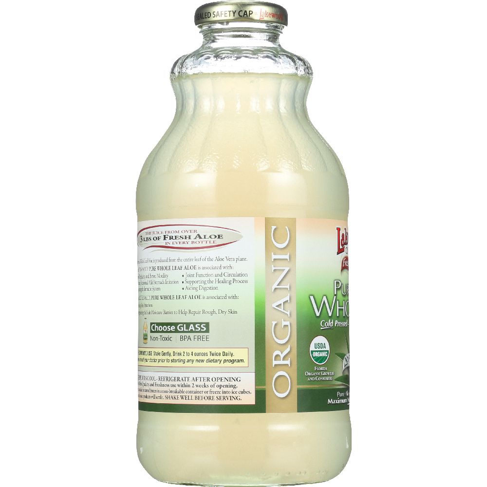 LAKEWOOD: Organic Fresh Pressed Pure Aloe Whole Leaf Juice, 32 oz