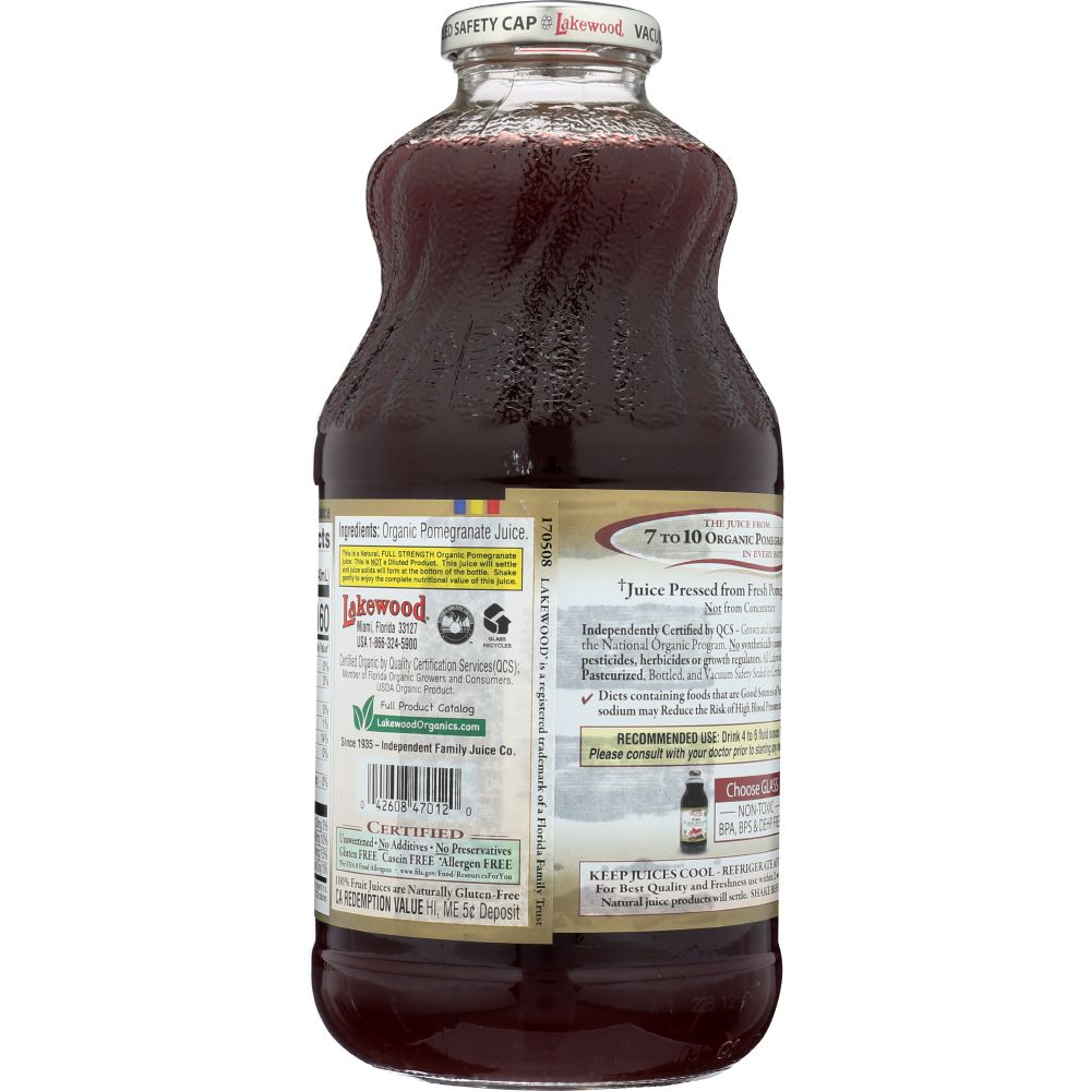 LAKEWOOD: Organic Pure Pomegranate Juice, 32 oz