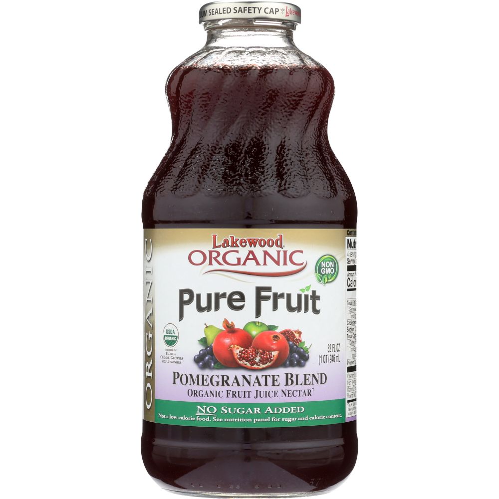 LAKEWOOD: Organic Pure Fruit Pomegranate Juice Blend, 32 oz