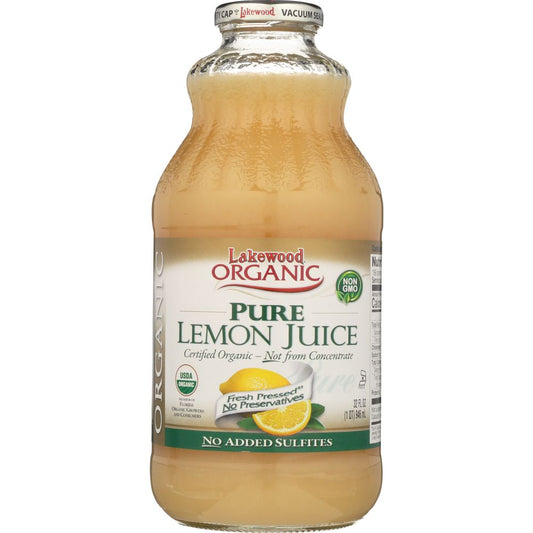 LAKEWOOD ORGANIC: Pure Lemon Juice, 32 oz