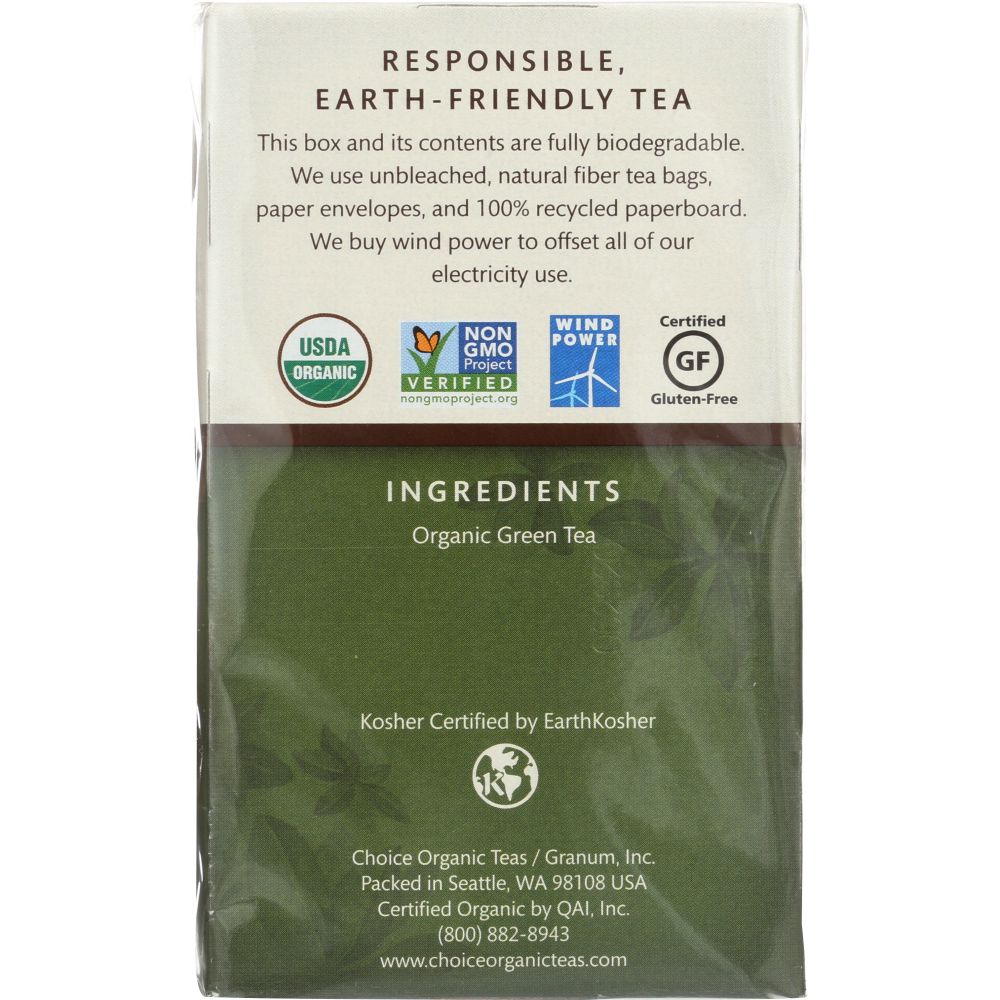 CHOICE ORGANIC TEAS: Premium Japanese Green Tea 16 Tea Bags, 1.1 oz