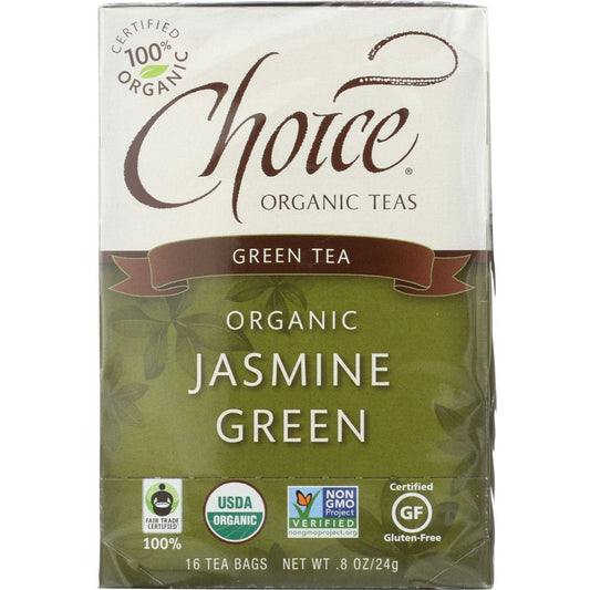 CHOICE TEA: Organic Jasmine Green Tea, 16 bg