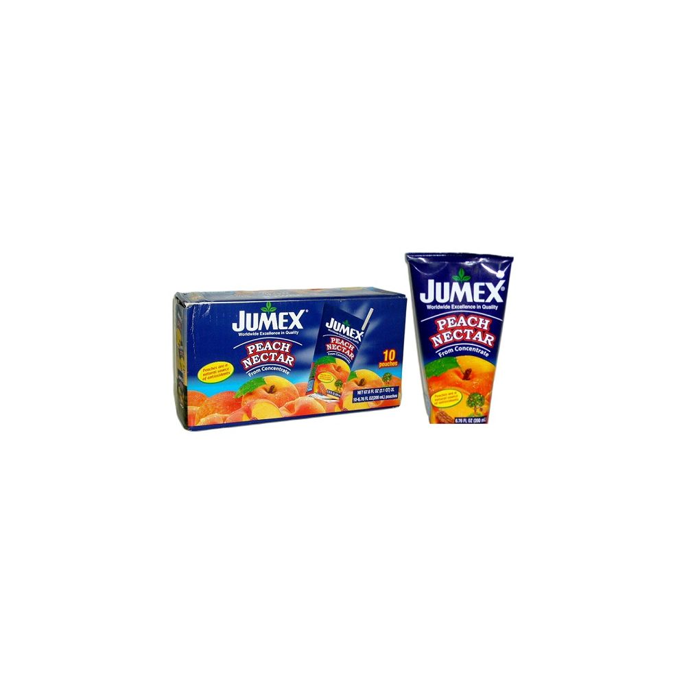 JUMEX: Juice Tetra Wedge Peach 10 Packs, 67.6 oz