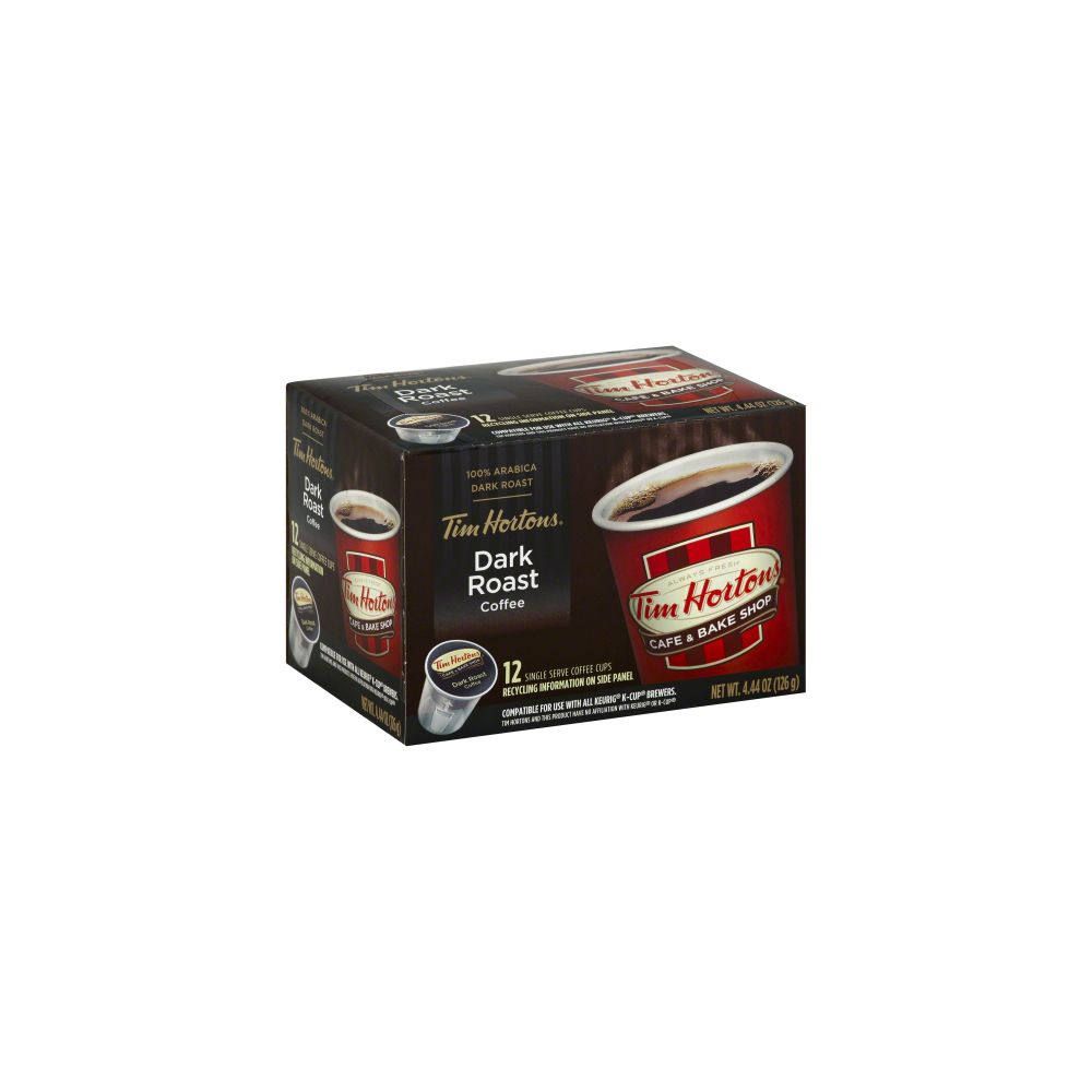 TIM HORTON: Coffee Single Serve Dark Roast, 4.44 oz