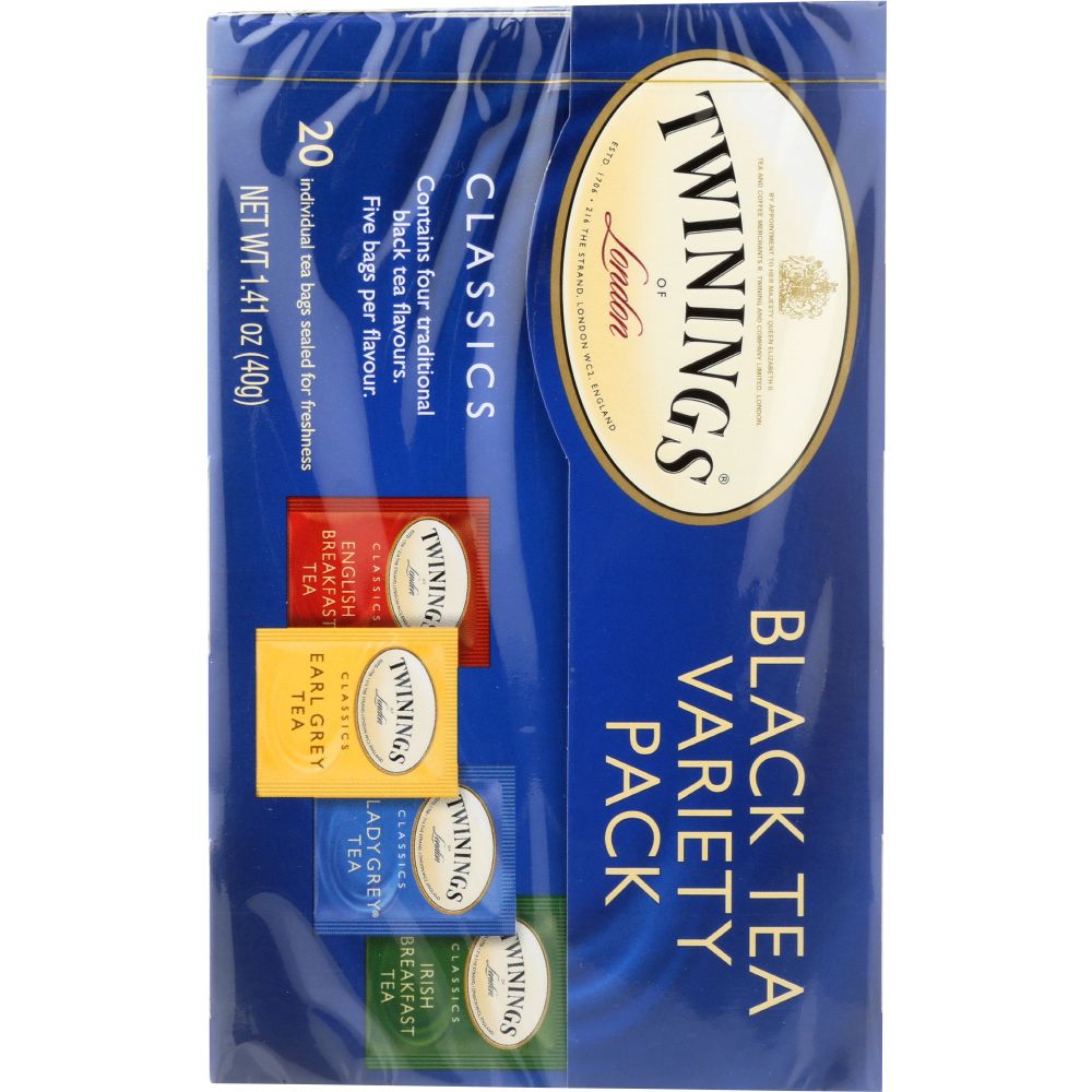 TWINING TEA: Classics Black Tea Variety Pack 20 Tea Bags, 1.41 oz