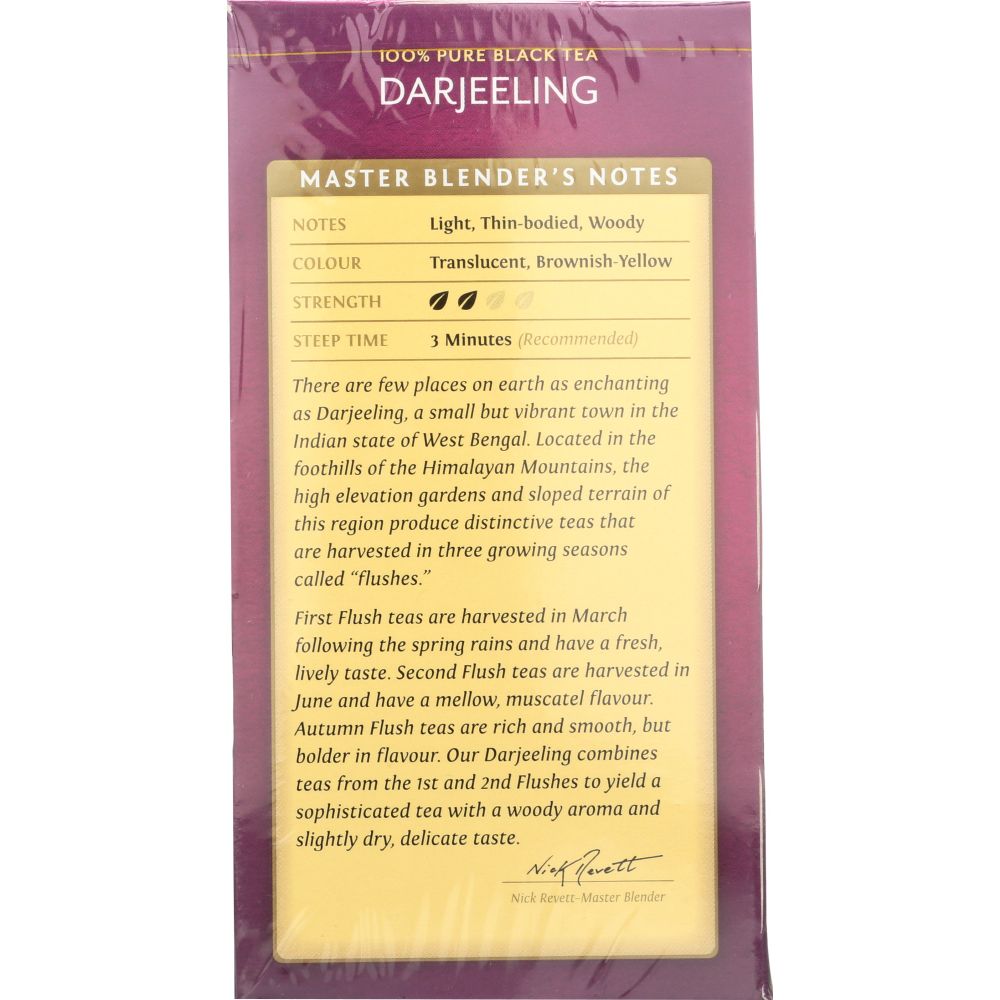 TWINING TEA: Origins Darjeeling Tea, 20 Tea Bags, 1.41 oz