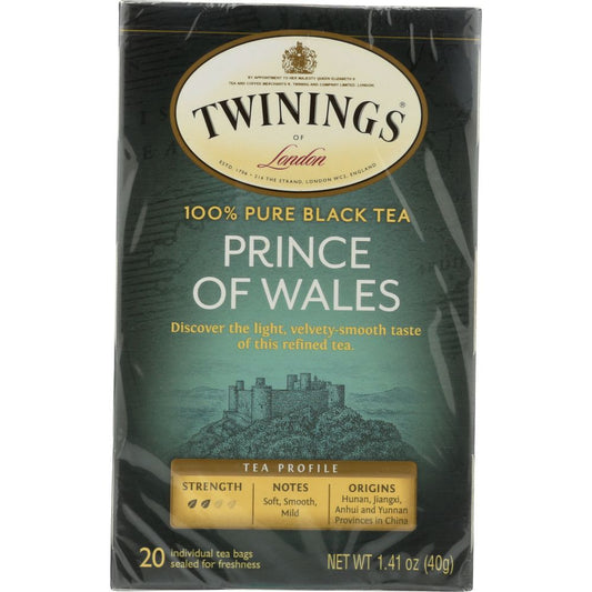 TWINING TEA: Classics Prince of Wales Tea 20 Tea Bags, 1.41 oz
