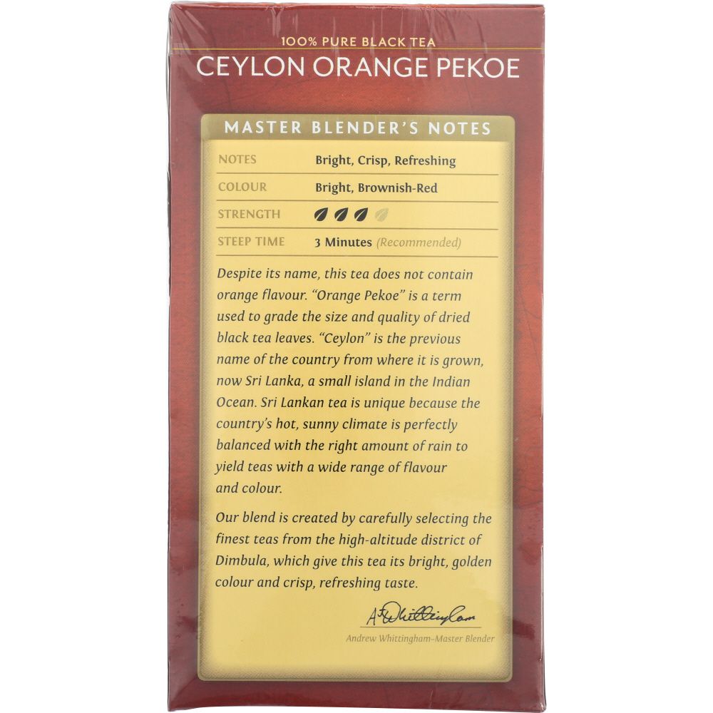 TWININGS: Origins, Ceylon Orange Pekoe Tea, 20 Tea Bags, 1.41 oz