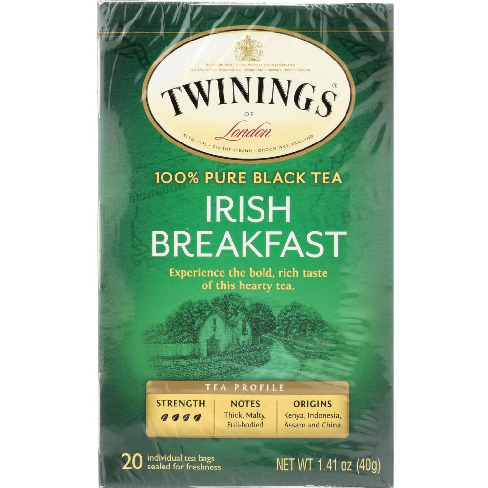 TWINING TEA: Classics Irish Breakfast Tea, 20 Tea Bags, 1.41 oz