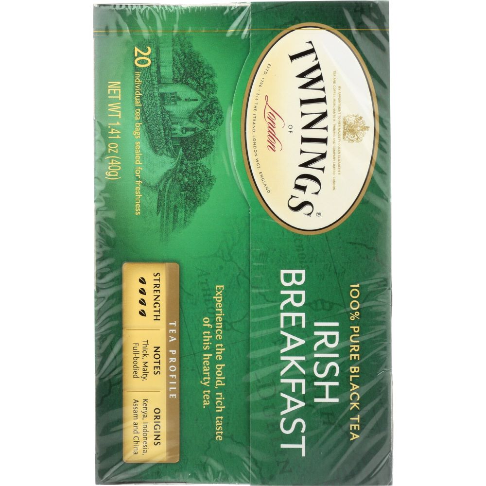 TWINING TEA: Classics Irish Breakfast Tea, 20 Tea Bags, 1.41 oz