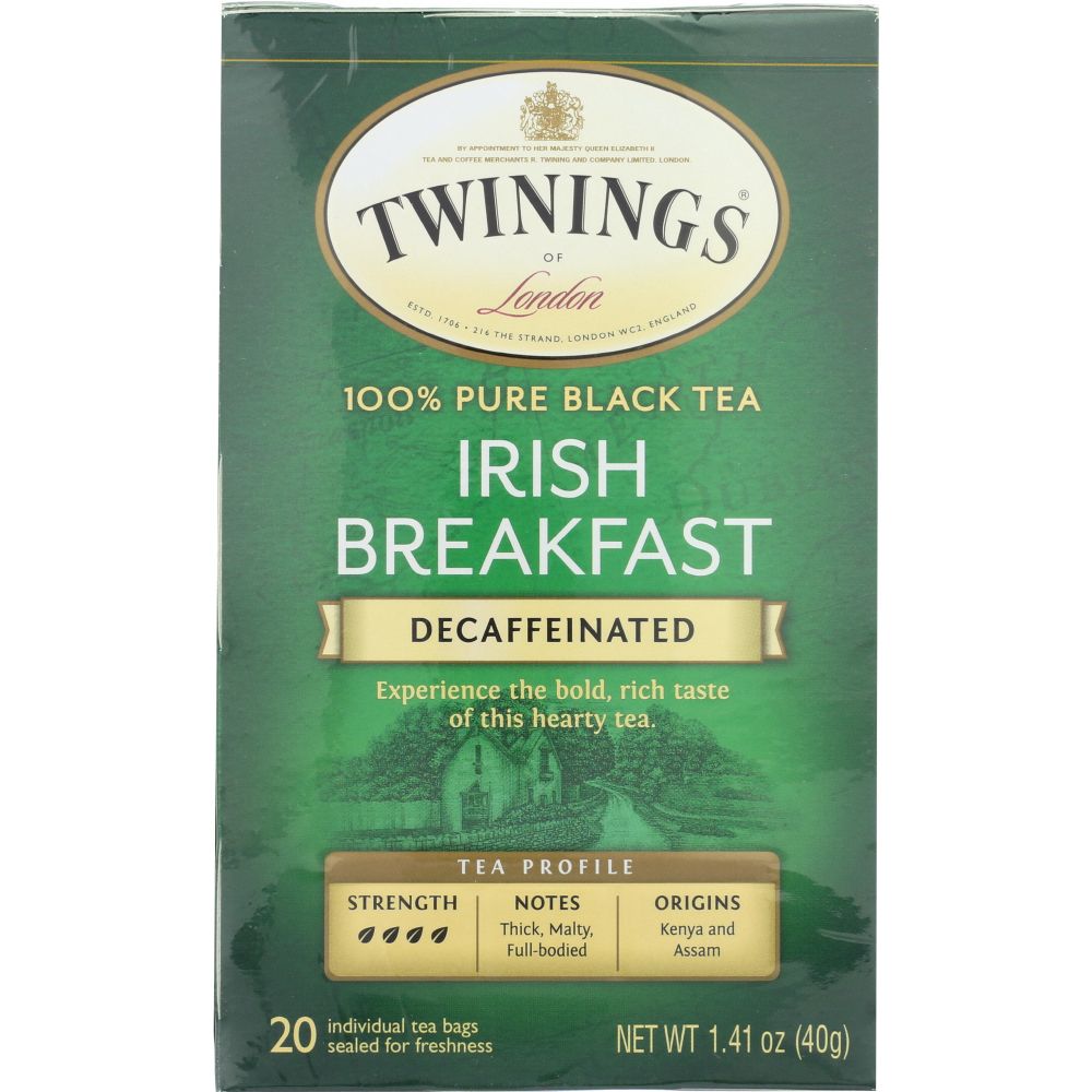 TWININGS: Decaffeinated Irish Breakfast Tea, 20 tea bags