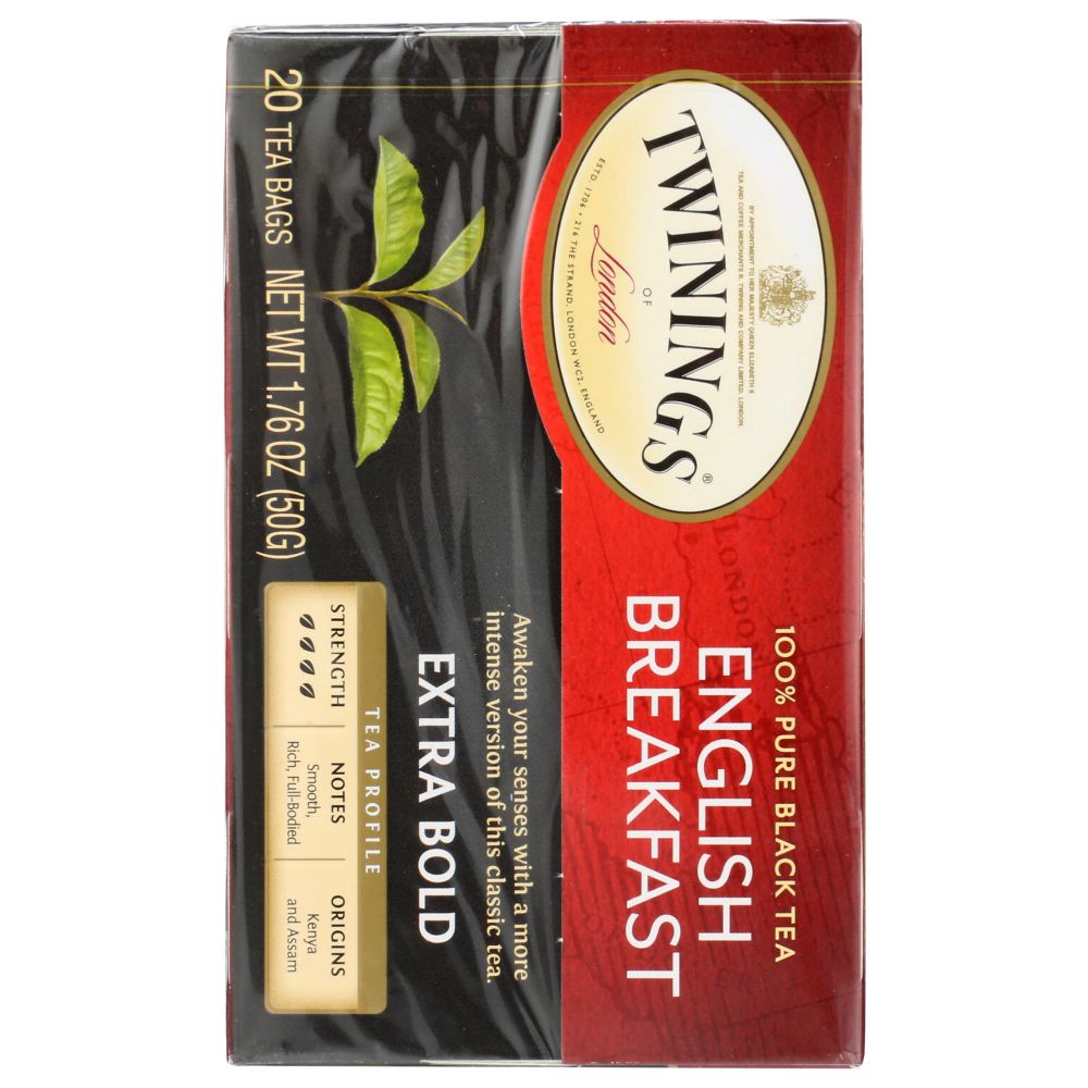 TWINING TEA: English Breakfast Extra Bold Black Tea, 20 bg