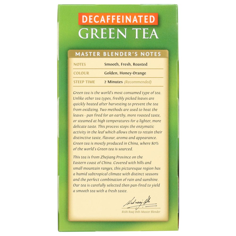 TWININGS OF LONDON: Tea Decaffeinated Green Tea, 20 Tea Bags, 1.23 oz