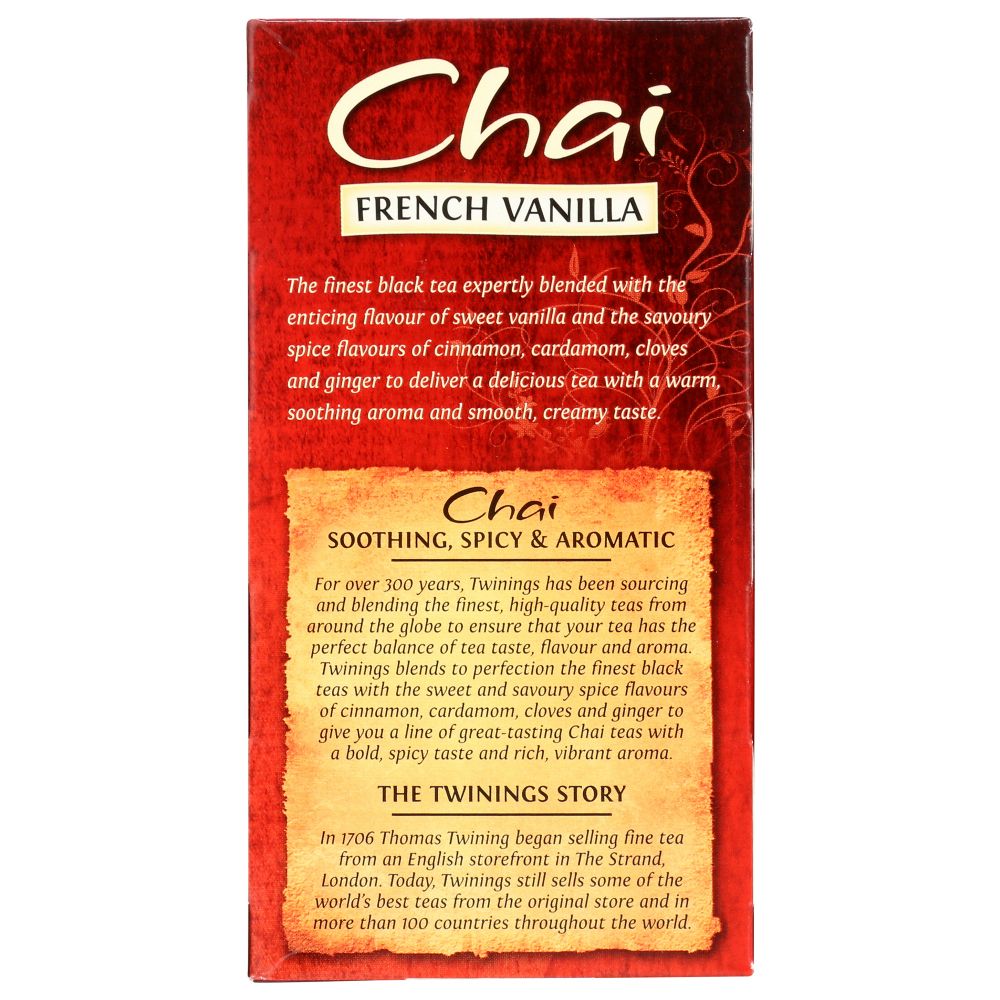 TWINING TEA: French Vanilla Chai Tea, 20 bg