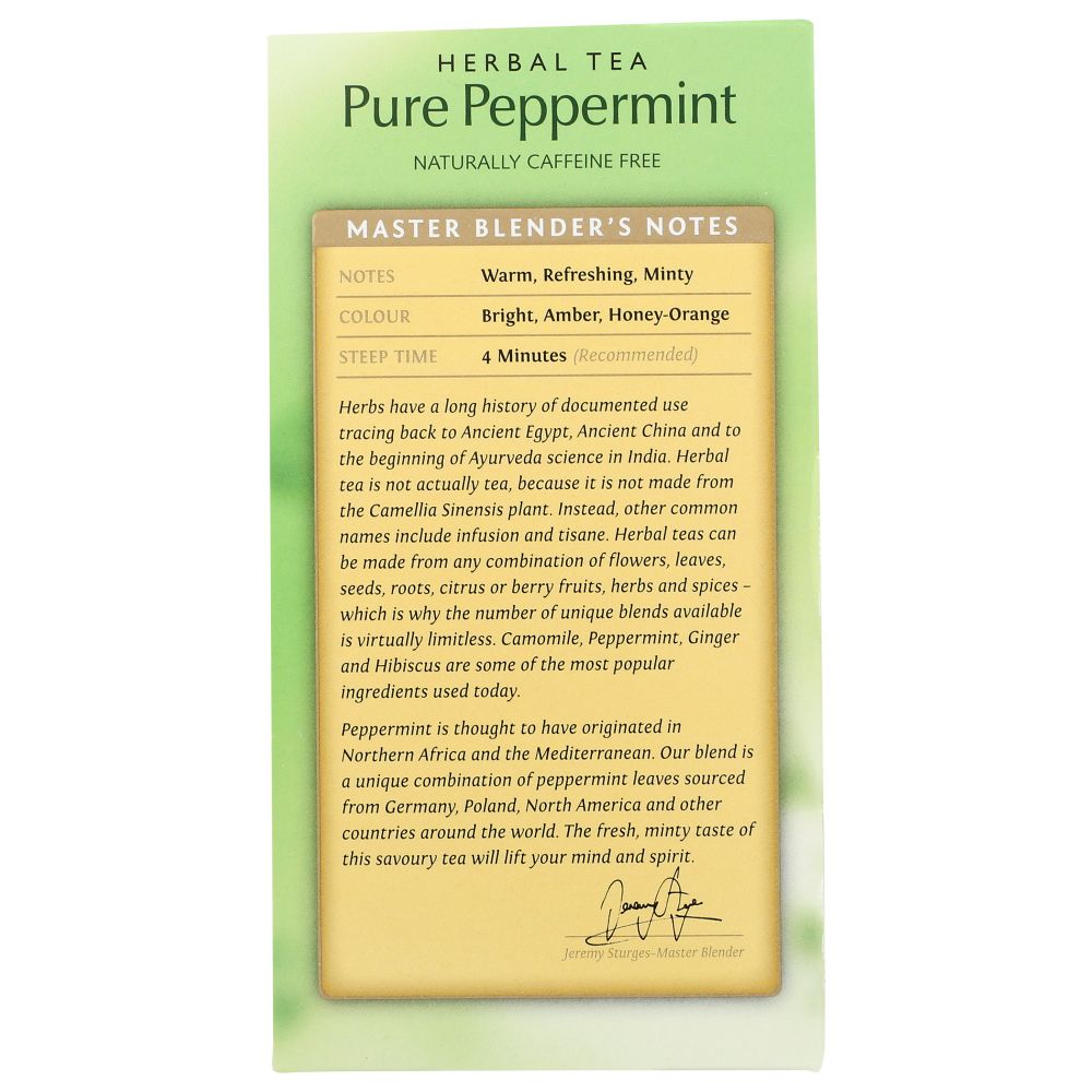 TWINING TEA: Pure Peppermint Herbal Tea, 50 bg