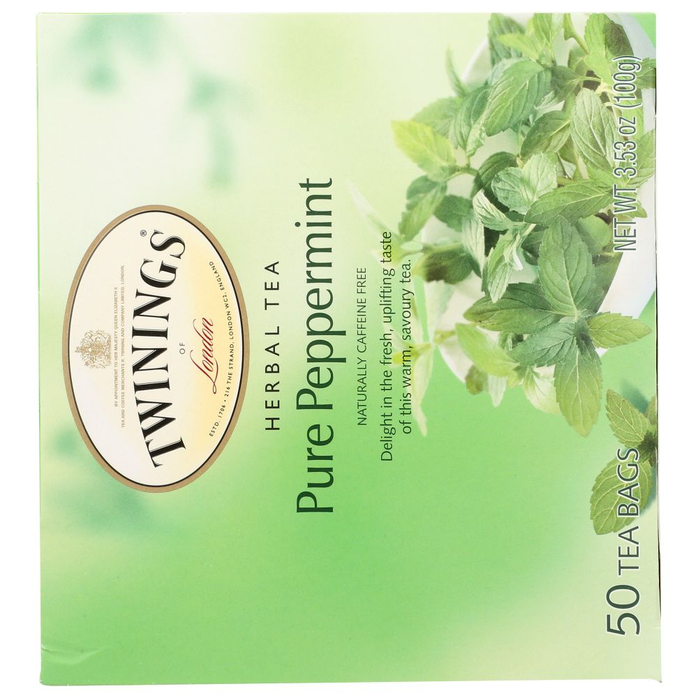 TWINING TEA: Pure Peppermint Herbal Tea, 50 bg