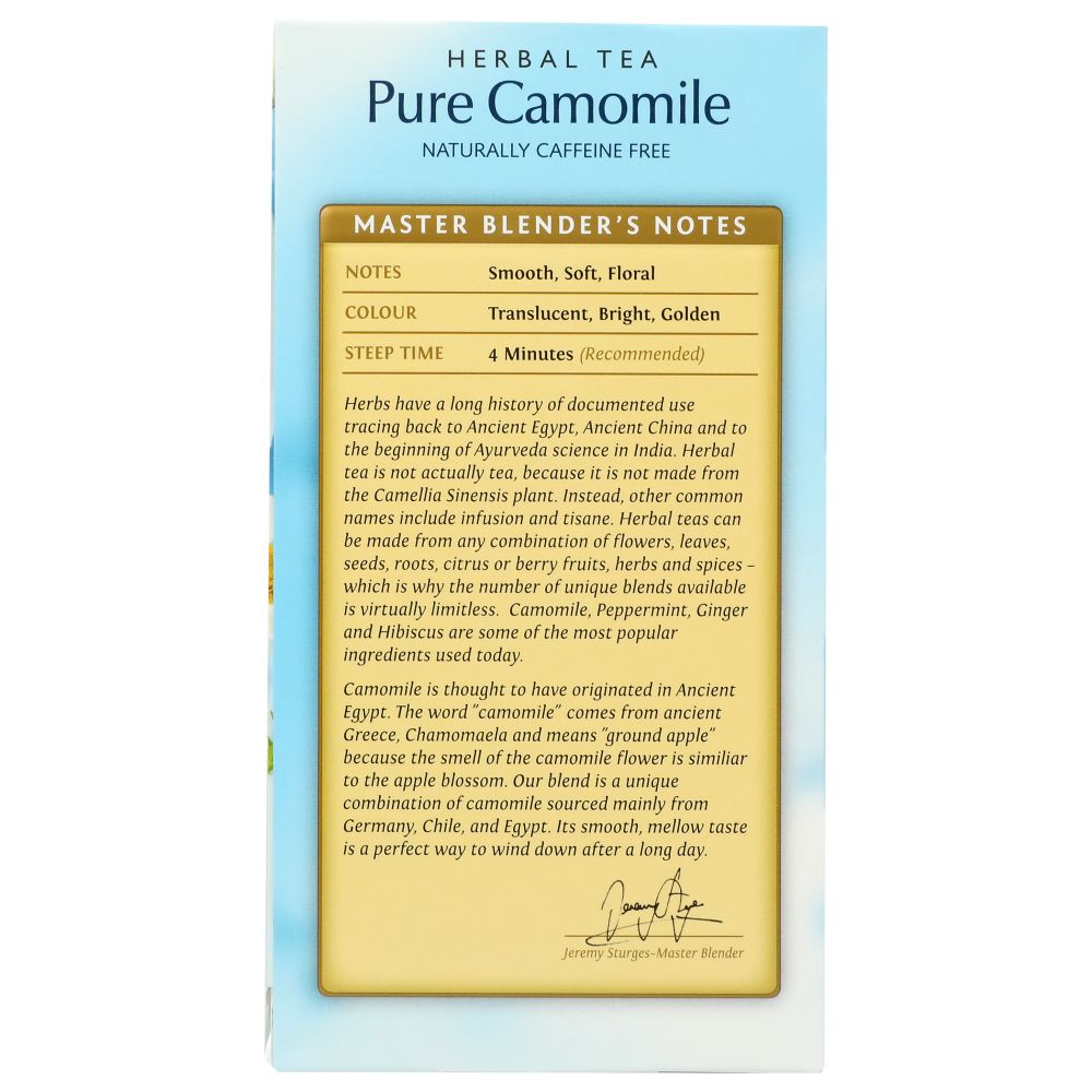 TWINING TEA: Pure Camomile Herbal Tea, 50 bg